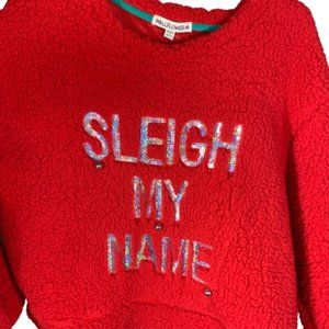 Sleigh My Name Sequin Red Cozy Soft Sweater 1X